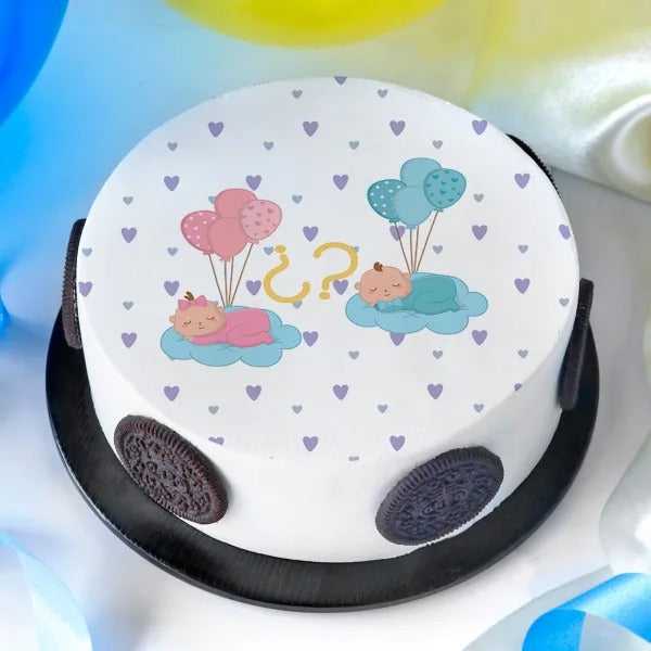 Multi Flavour Baby Shower Cake | Doon Memories