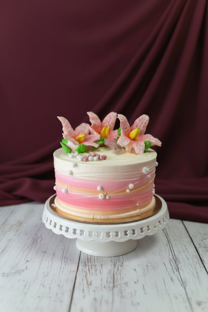 Lily Flower Cake | Doon Memories