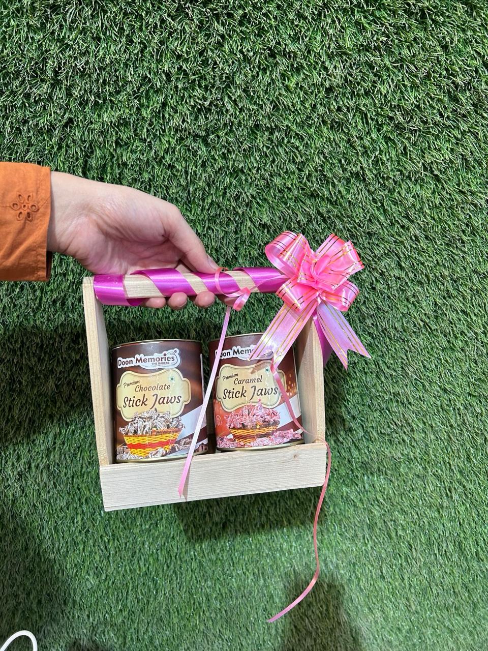 Stick Jaws Wooden Gifting Hamper Basket