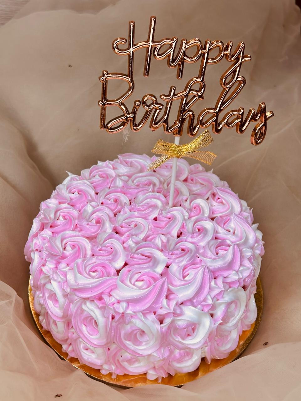 Dreamy Pink Rosette Cake | Doon Memories