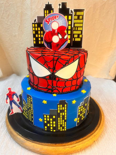 Spidery Skyline Hero Cake
