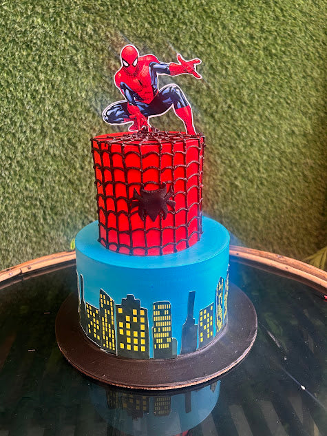 Spidey Skyline Cake