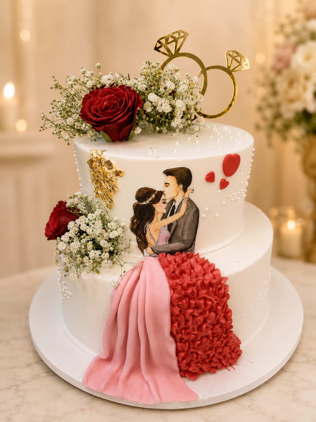 2 Tier Wedding Cakes