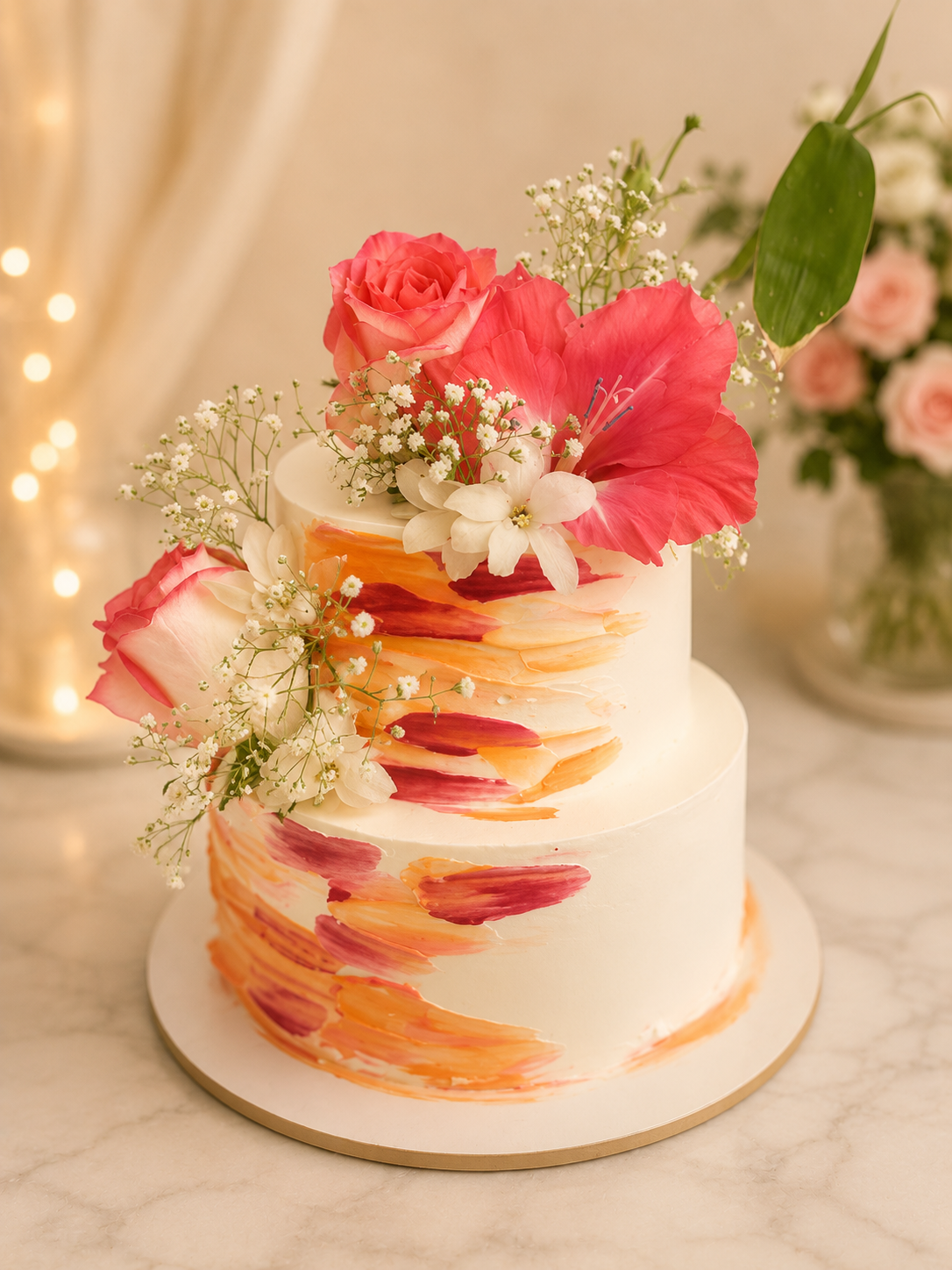 2 Tier Engagement Cakes