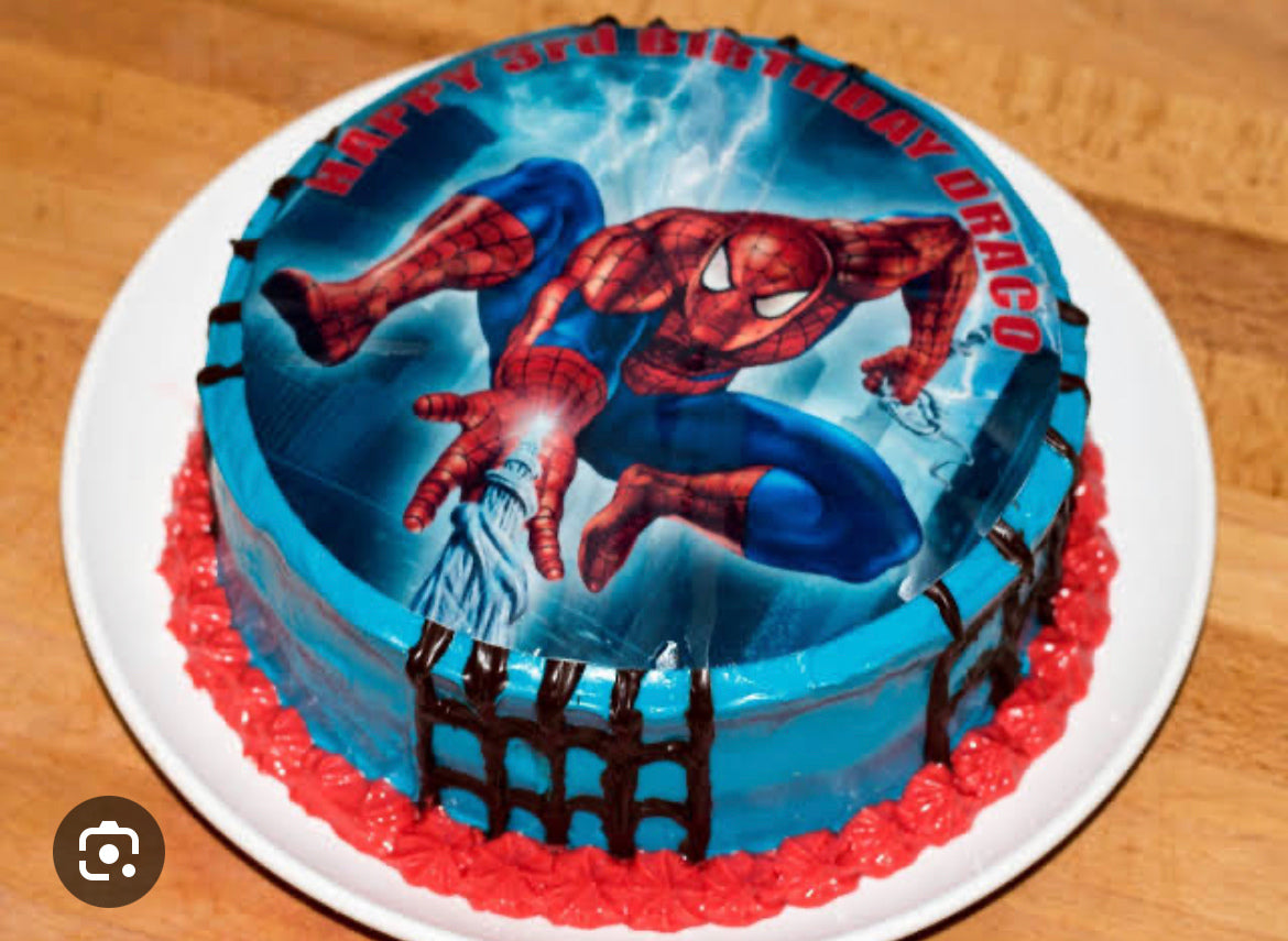 Round Shape Spider Man Cake | Doon Memories