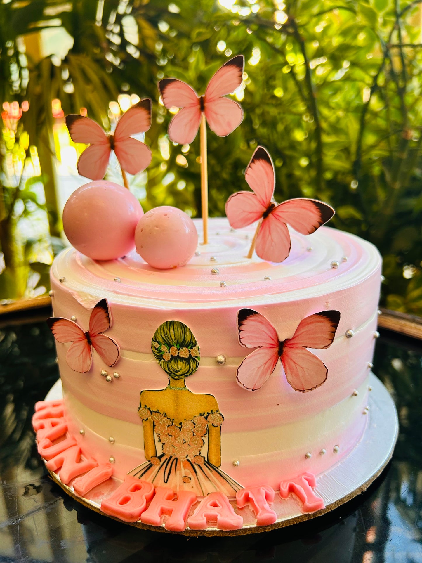 Butterfly Bliss Princess Cake