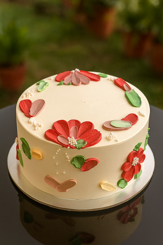 Elegant Floral Buttercream Cake