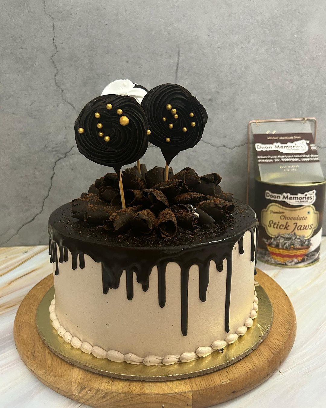 Chocolate Cream Cake with  popups