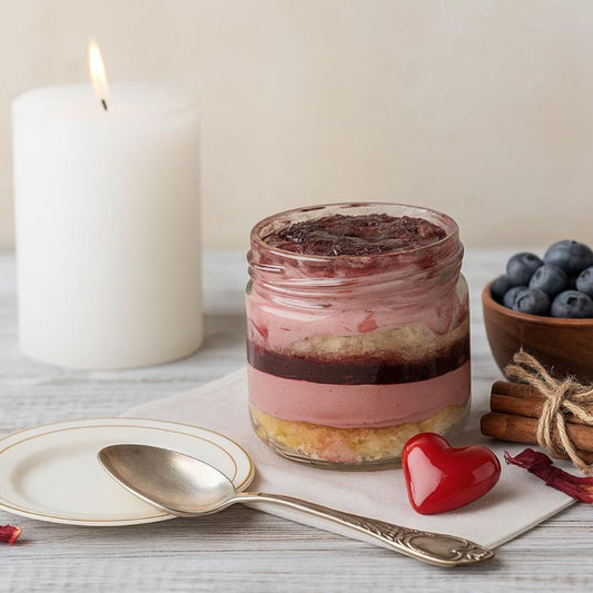 Blueberry Velvet Cake Jar