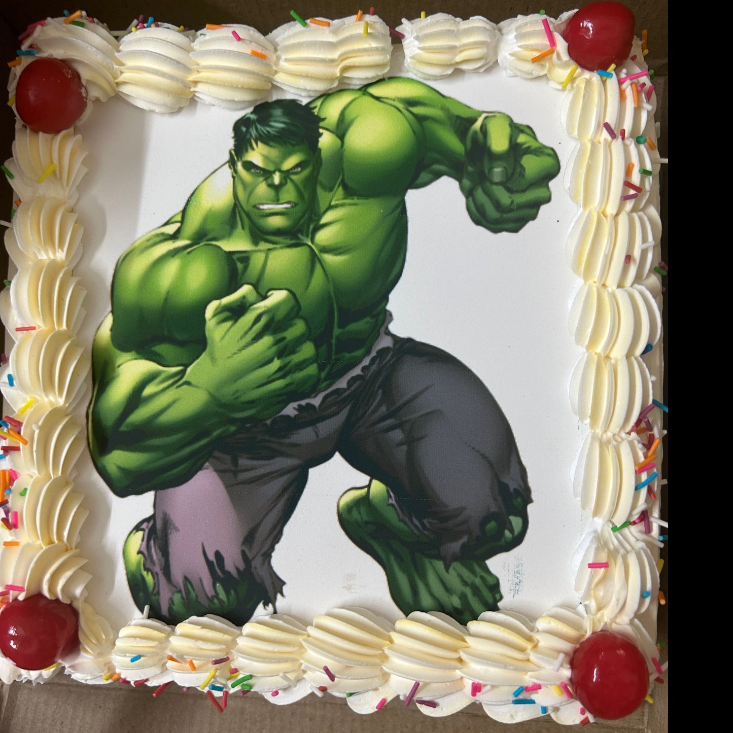 Hulk Photo Cake