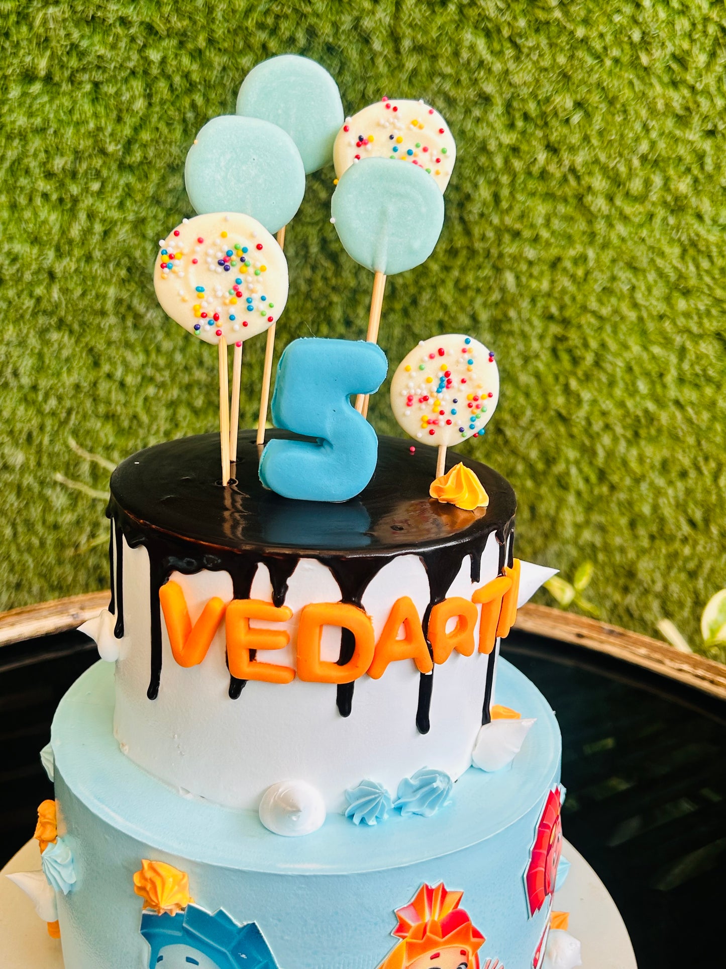 Fixies-Themed 2-Tier Birthday Cake