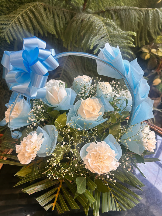 Blue Bliss Floral Basket
