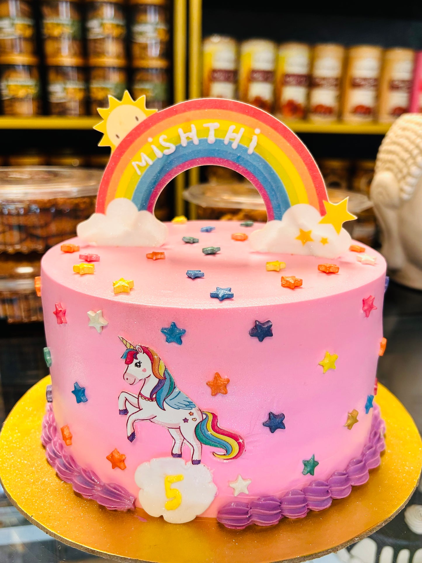 Magical Unicorn Rainbow Cake