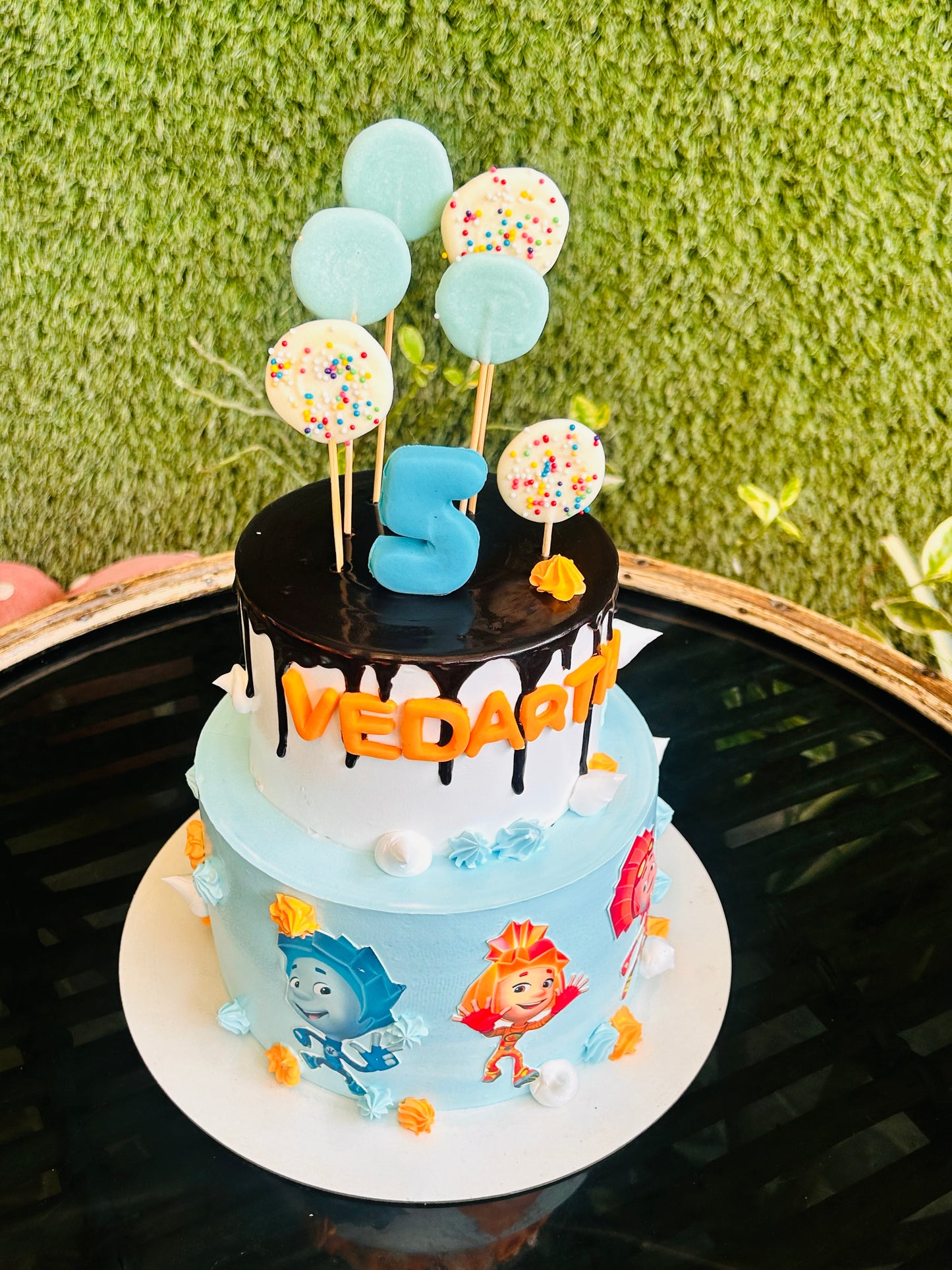 Fixies-Themed 2-Tier Birthday Cake