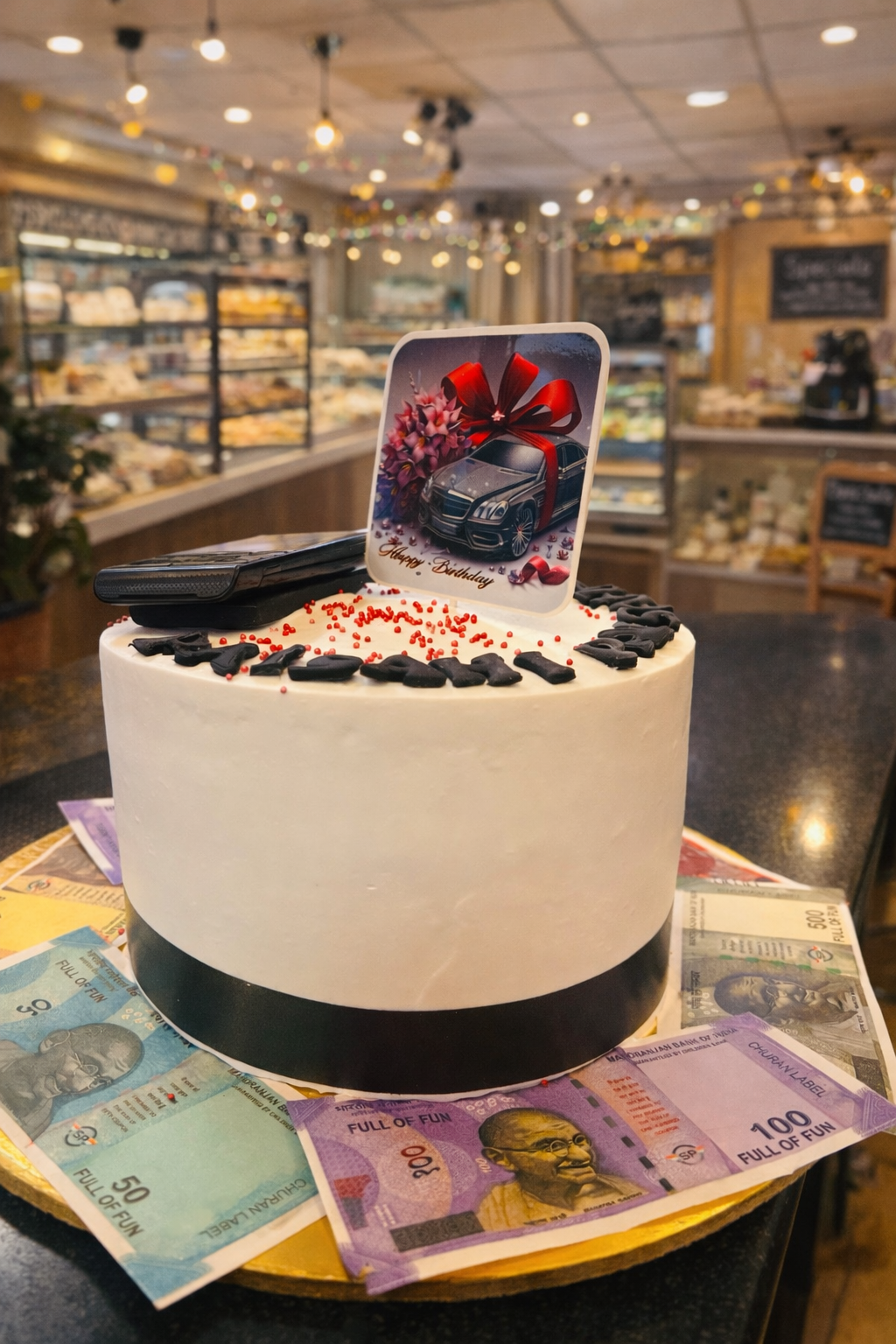 Designer Money Pull Birthday Cake