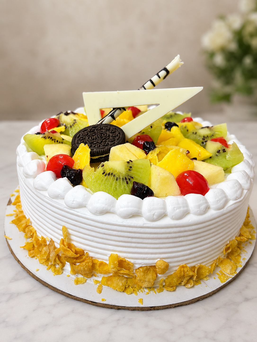 Fresh Fruit & Oreo Cake