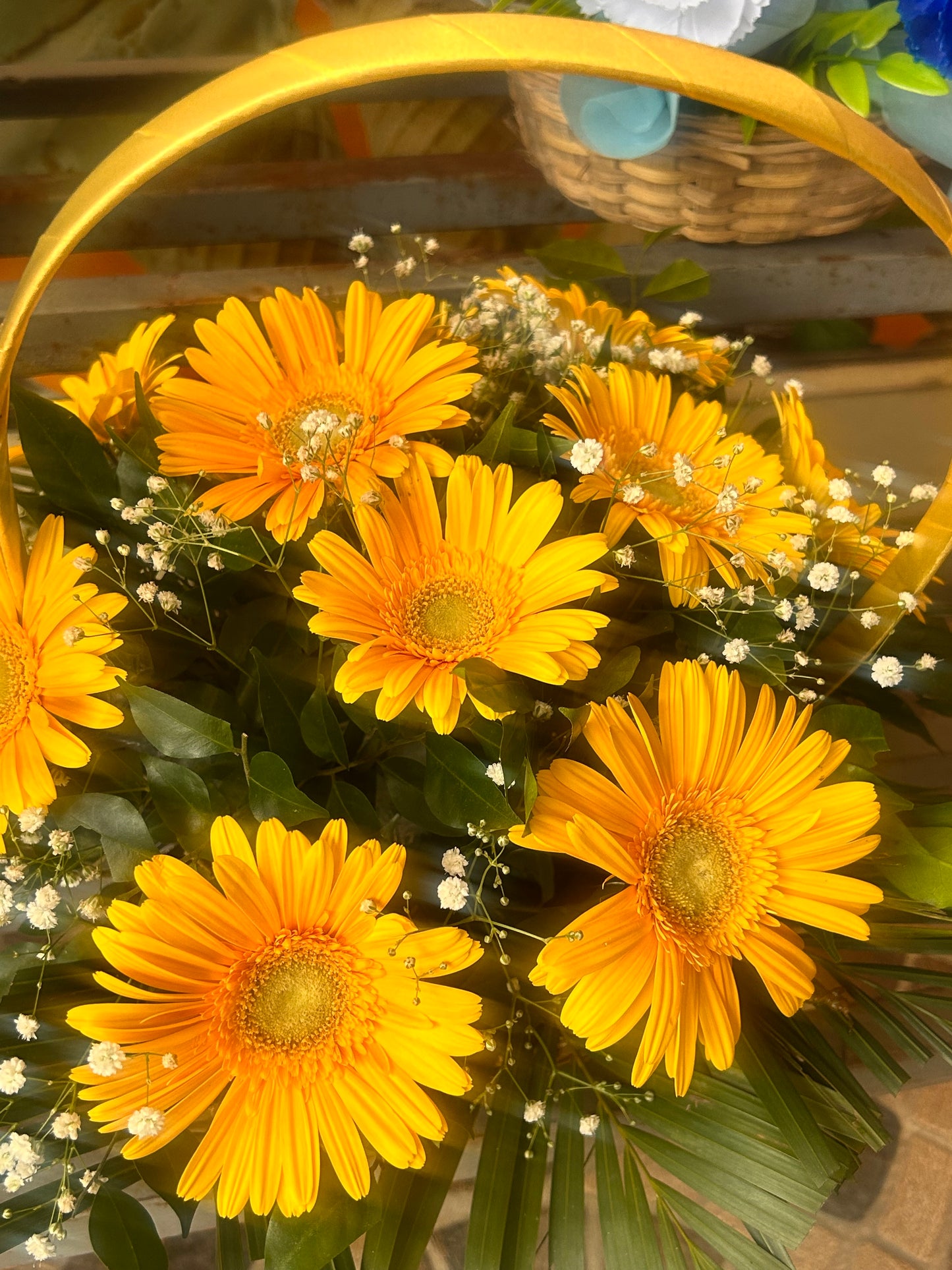 Sunny Gerbera Basket
