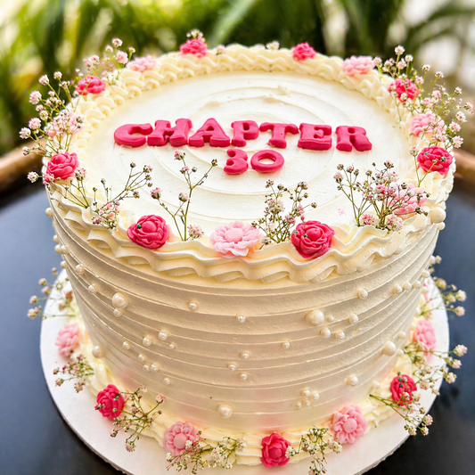 Floral Pearl Designer Cake