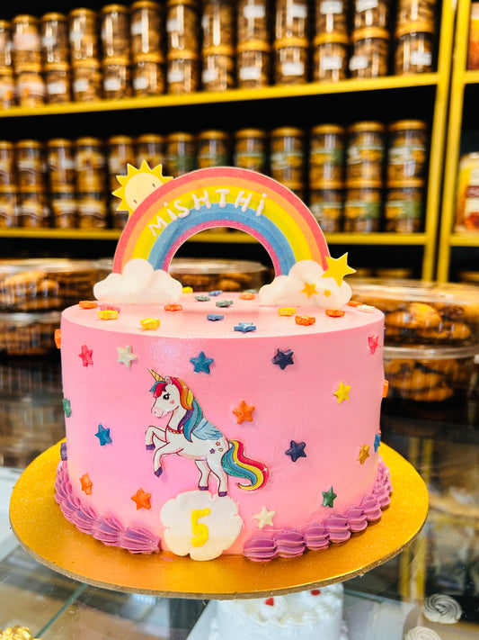 Magical Unicorn Rainbow Cake