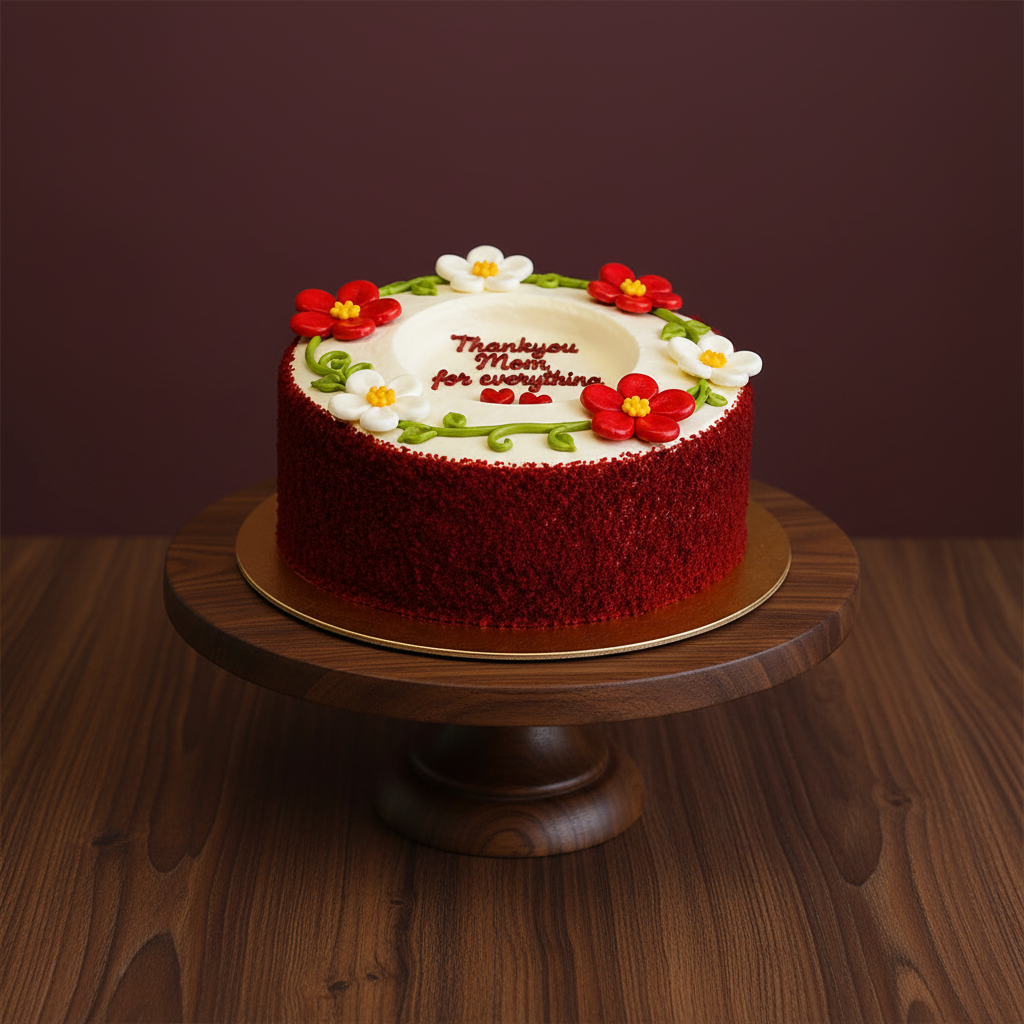 Thankyou Mom RedVelvet Cake