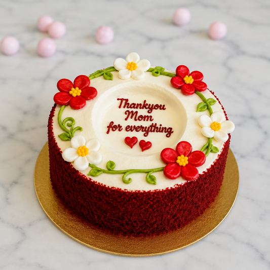 Thankyou Mom RedVelvet Cake