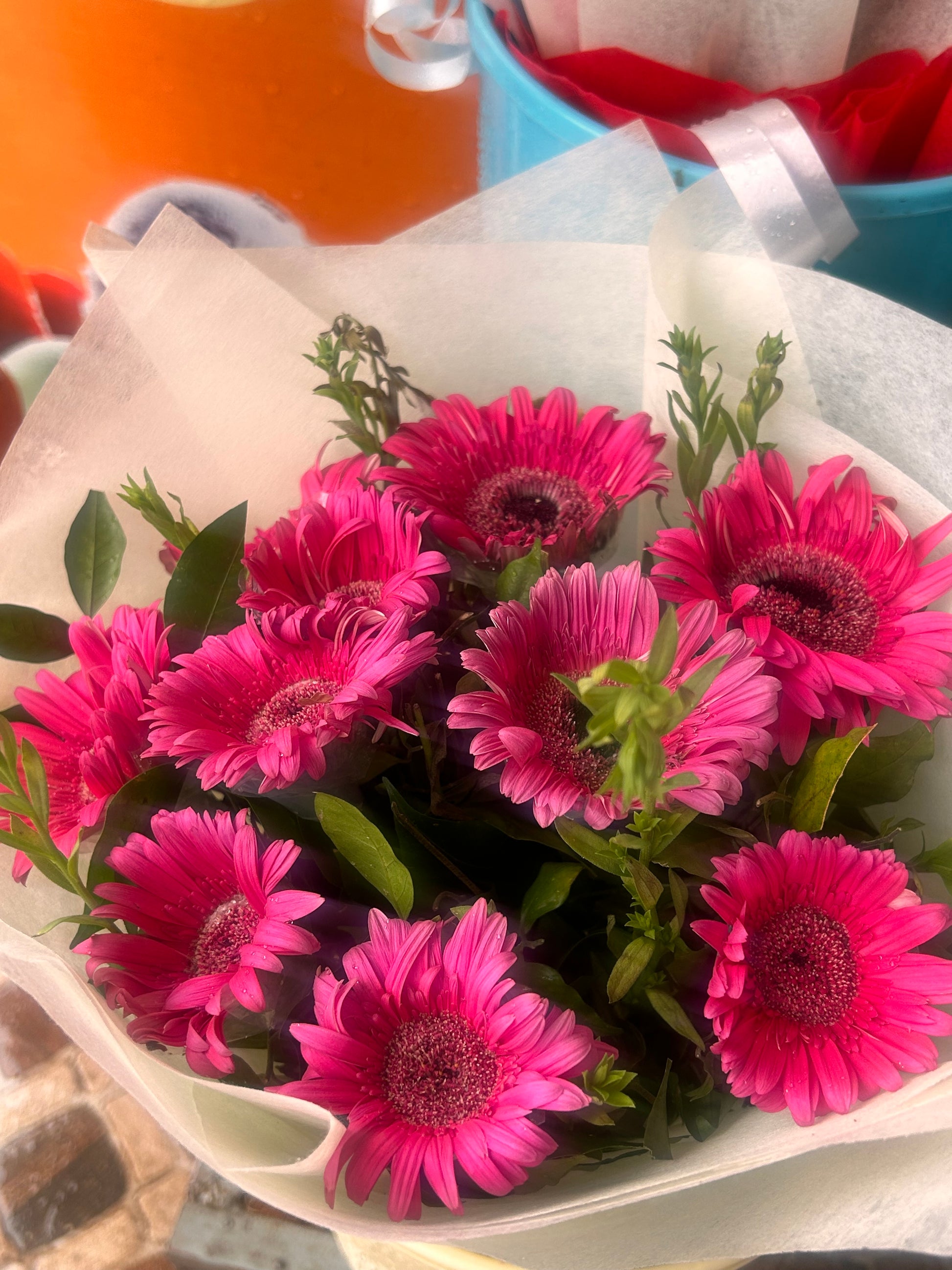 Blooming Pink Gerbera Bouquet | Doon Memories