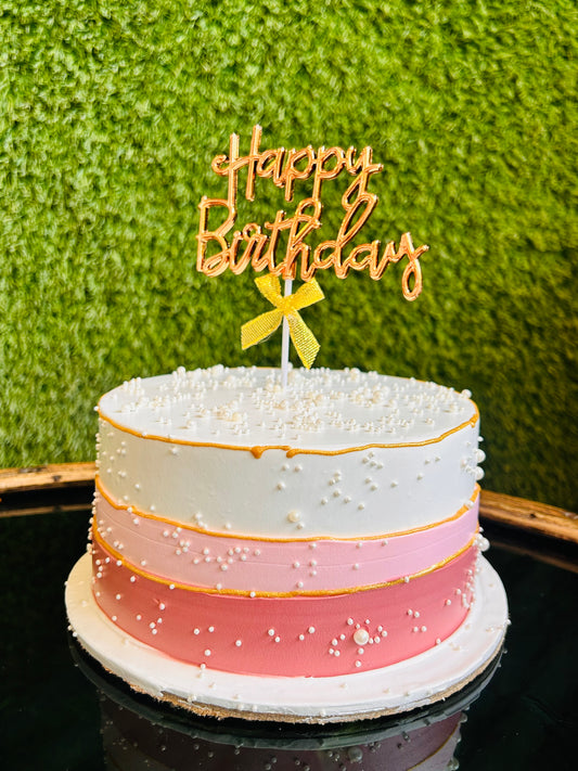 Blush Elegance Birthday Cake | Doon Memories