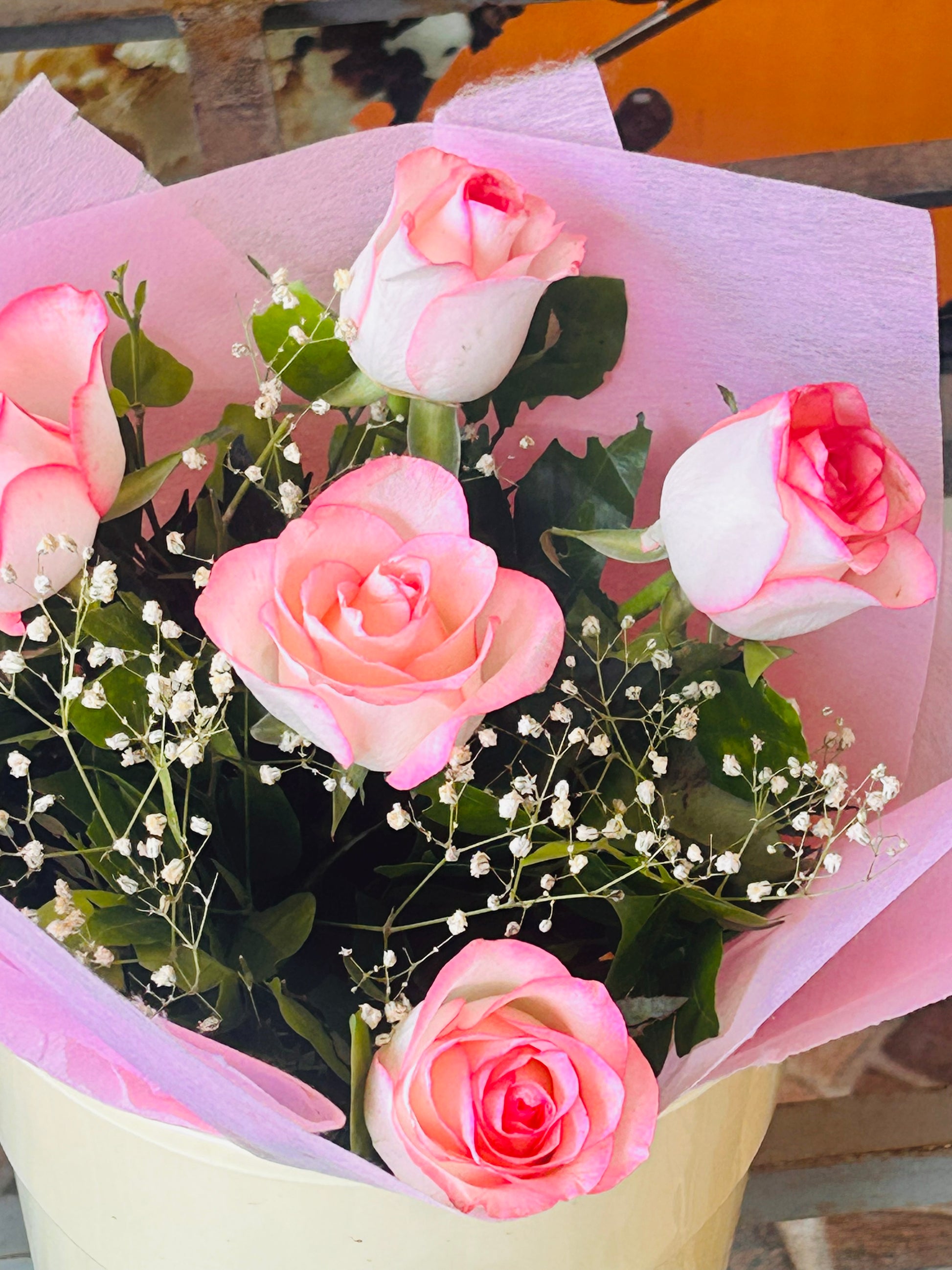 Blush Pink Roses Bouquet doon memories