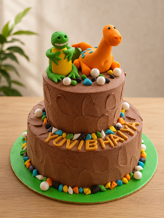 Dinosaur Adventure Theme Cake