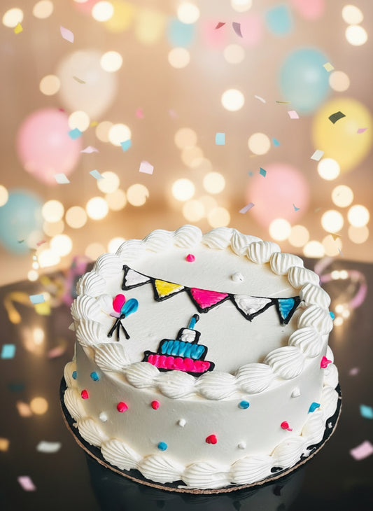 Butterscotch Party Theme Cake