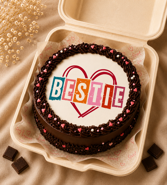 Bestie Chocolate Bento Photo Cake(150 gms)