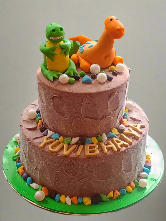 Delicious Dino Adventure Cake - Jungle | Doon Memories 