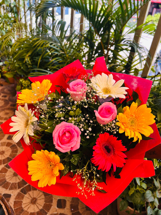 Vibrant Rose & Gerbera Bouquet