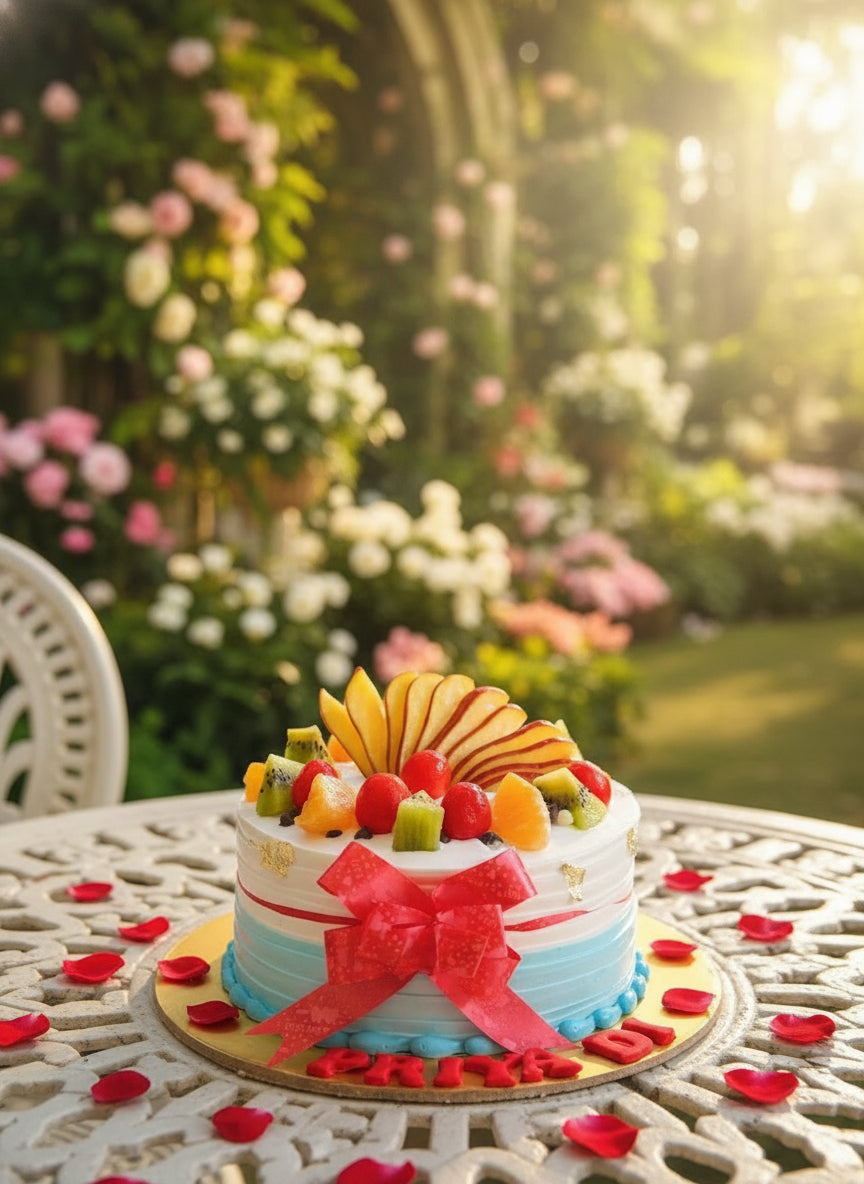 Fresh Celebration Fruit Cake