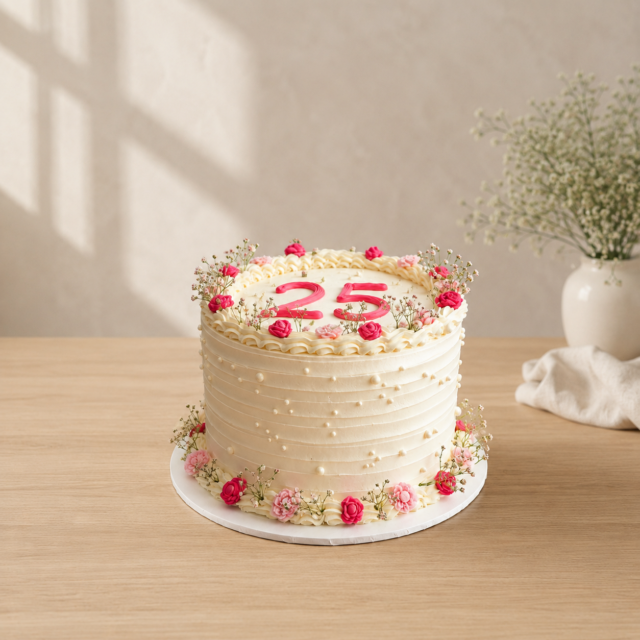 Floral Pearl Designer Cake