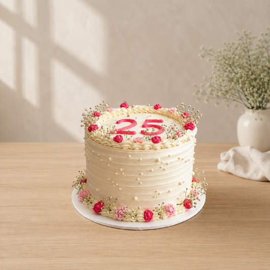 Floral Pearl Designer Cake