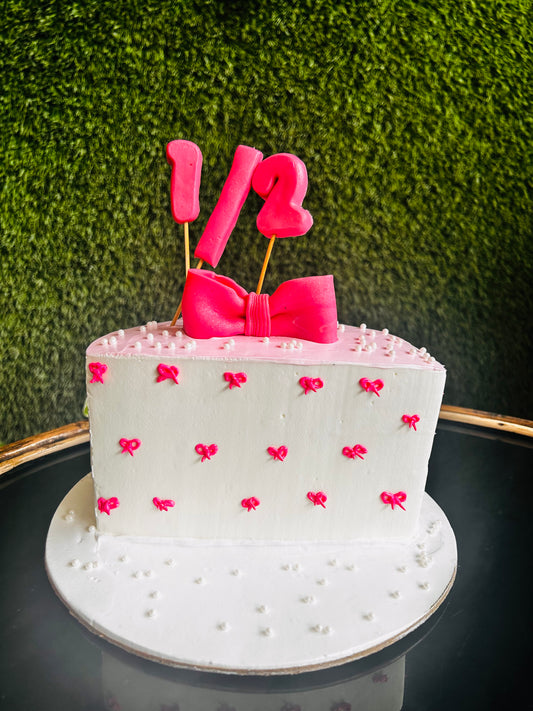 Half Birthday Bow Cake Doon Memories
