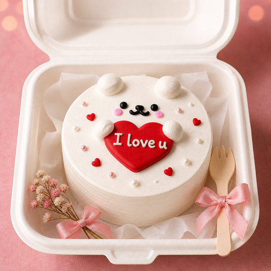 I Love You Teddy Bento Cake