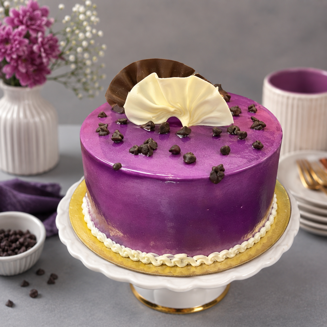 Blueberry Flower Cake