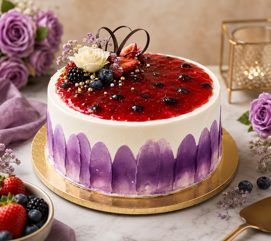 Blueberry Glaze Celebration Cake