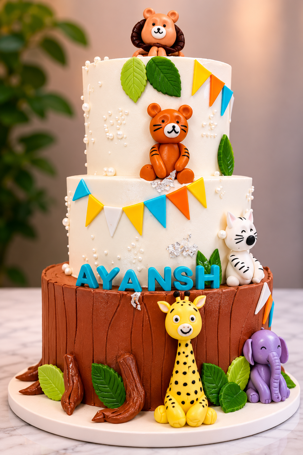 Jungle Safari Theme Cake for Kids | Premium Designer Birthday Ca