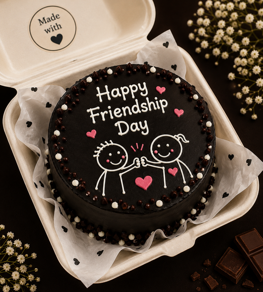Happy Friendship Day Chocolate Bento Cake