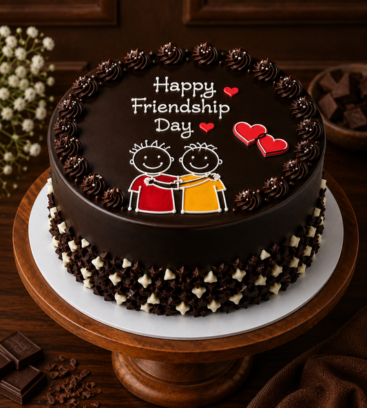 Happy Friendship Day Chocolate Truffle Cake (450gms)