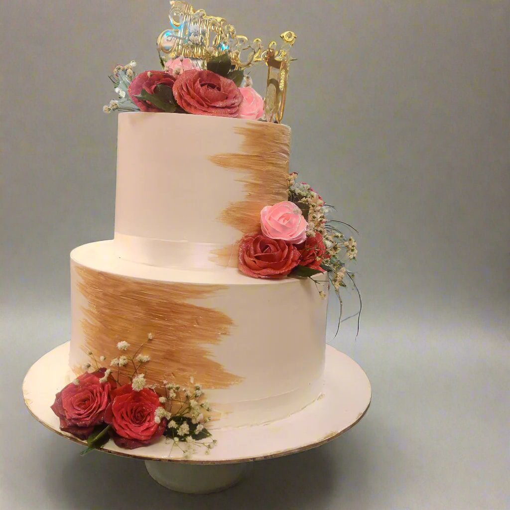 2 Tier Engagement Cake | Doon Memories