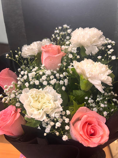 Elegant Pink & White Bloom Bouquet
