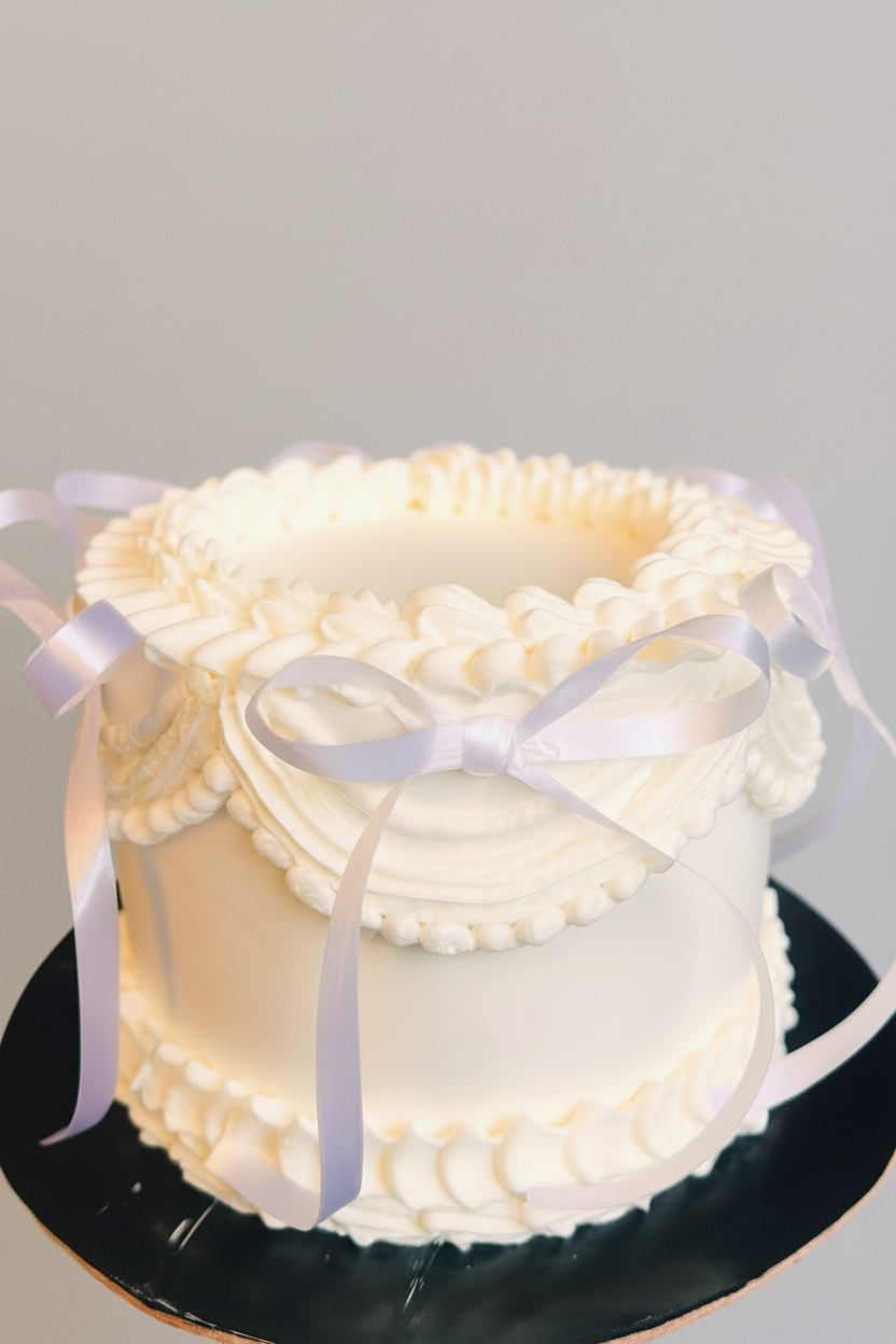 Vintage Lace Ribbon Cake