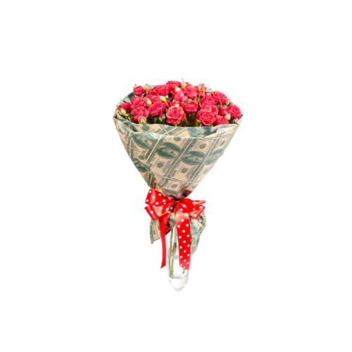 10 red roses bouquet