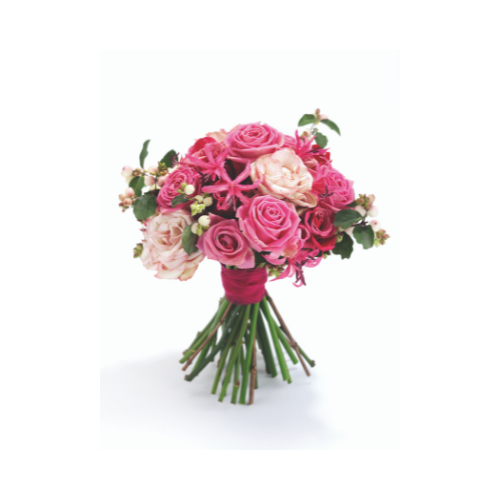 2 pink roses bouquet