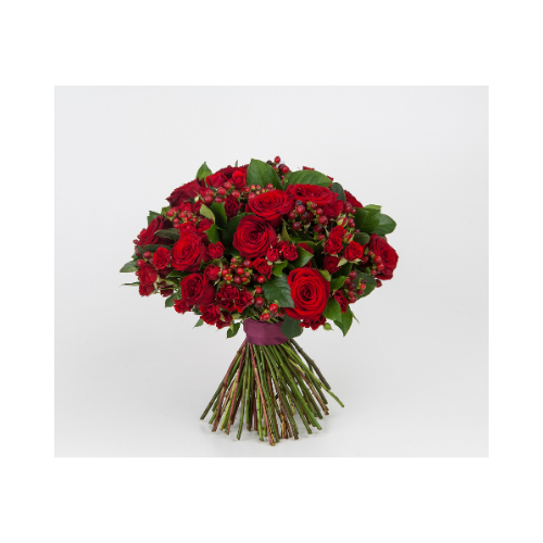 2 red roses bouquet
