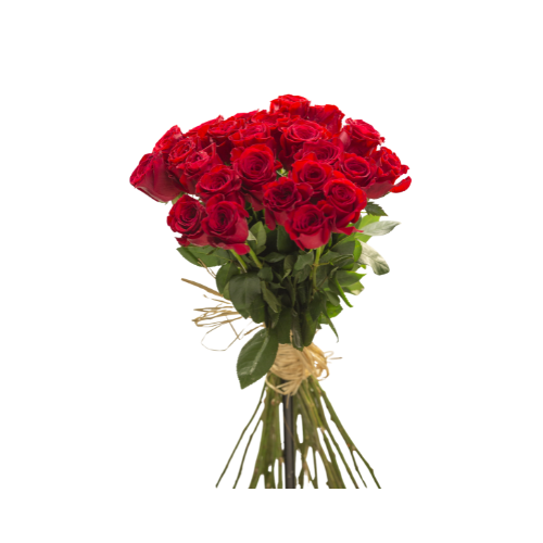 4 red roses bouquet